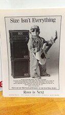 ROSS GUITAR AMPLIFIERS MINI STACK 1986 PRINT AD 11 X 8.5  a5