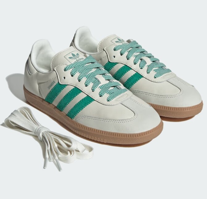 靴 Adidas Samba Og Green 24cm Adidas Women's Samba OG Shoes 'Off White/Court Green