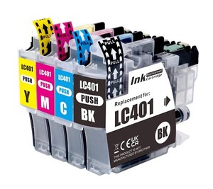 4P XL Premium Ink fits LC401XL Brother MFC-J1010DW MFC-J1012DW MFC-J1170DW