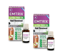 Emtrix Nail Renewal with Tea Tree Oil 10ml - Nail Growth Strengthener Oil x2 PK
