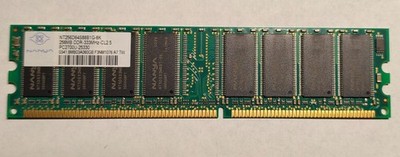 DDR1-SDRAM Speichermodul 256MB NANYA NT256D64S88B1G-6K PC2700 333 Mhz CL2.5