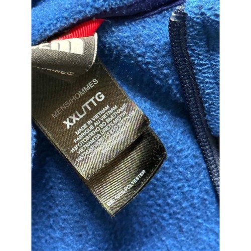 The North Face TKA Glacier Fleece Jacket Mens XXL Blue Black Full Zip Colorblock - Picture 3 of 5