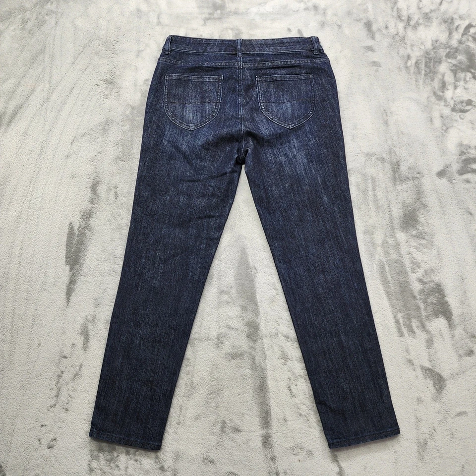 Pantalones de mezclilla Coldwater Creek para mujer 6 azules tiro medio pierna ajustada tobillo elástico informal Foto 3 de 4