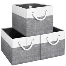 Storage Bins 3pack Foldable Storage Baskets For Organizing Toys Books Shelves