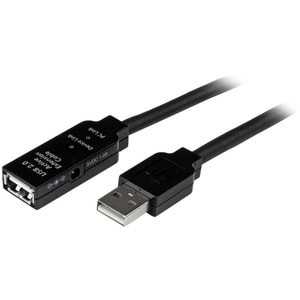 Startech 10M USB 2.0 Aktiv Verlängerungskabel M/F Kabel für Steckdose Netzteil