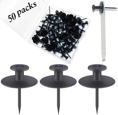 50 PCS Push Pins Picture Hangers Wall Hooks, Double Headed Thumb Tacks for Wall