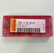 SANDVIK TCMT 110202-UF H13A Carbide Inserts. **9 Pieces** NEW