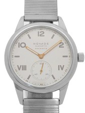 NOMOS Club Neomatique CL130011W2CPM 37mm Silver Dial Stainless Box Card #T296