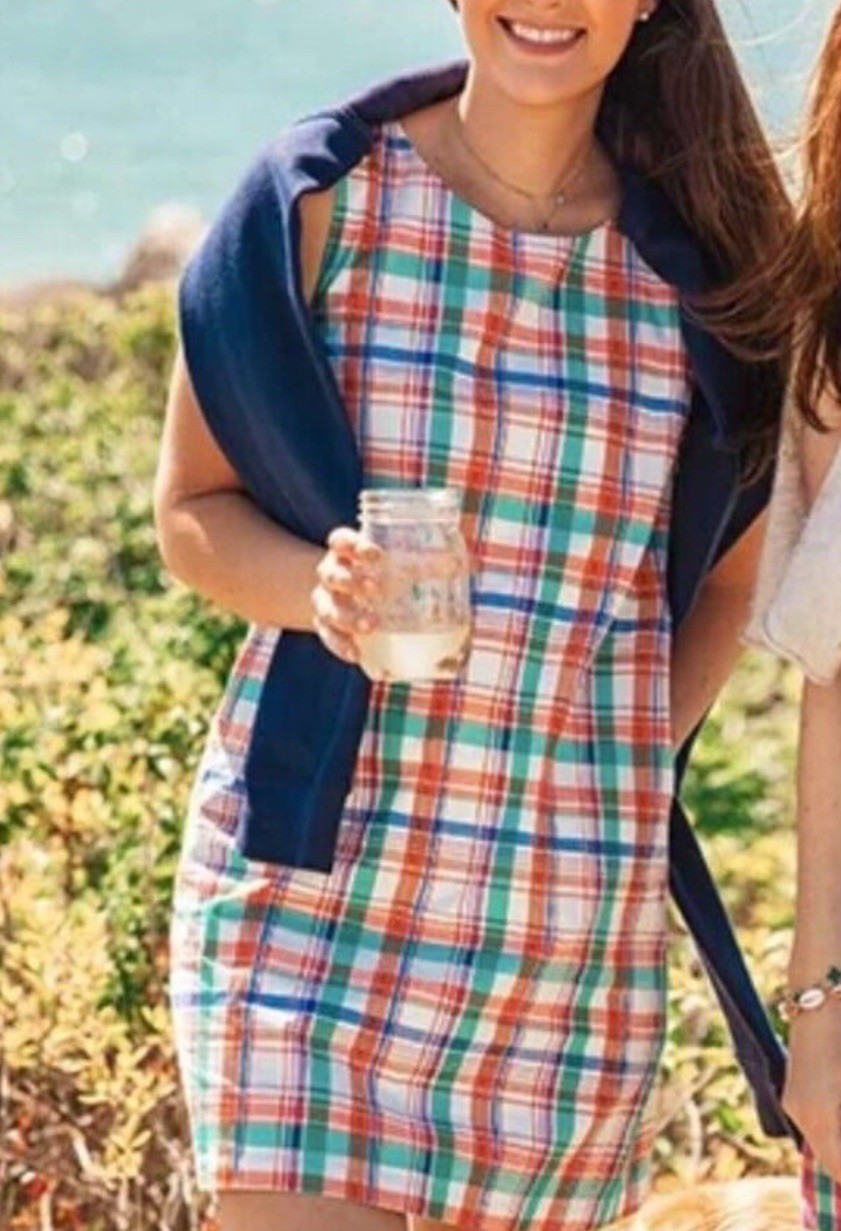 Kiel James Patrick Plaid Shift dress