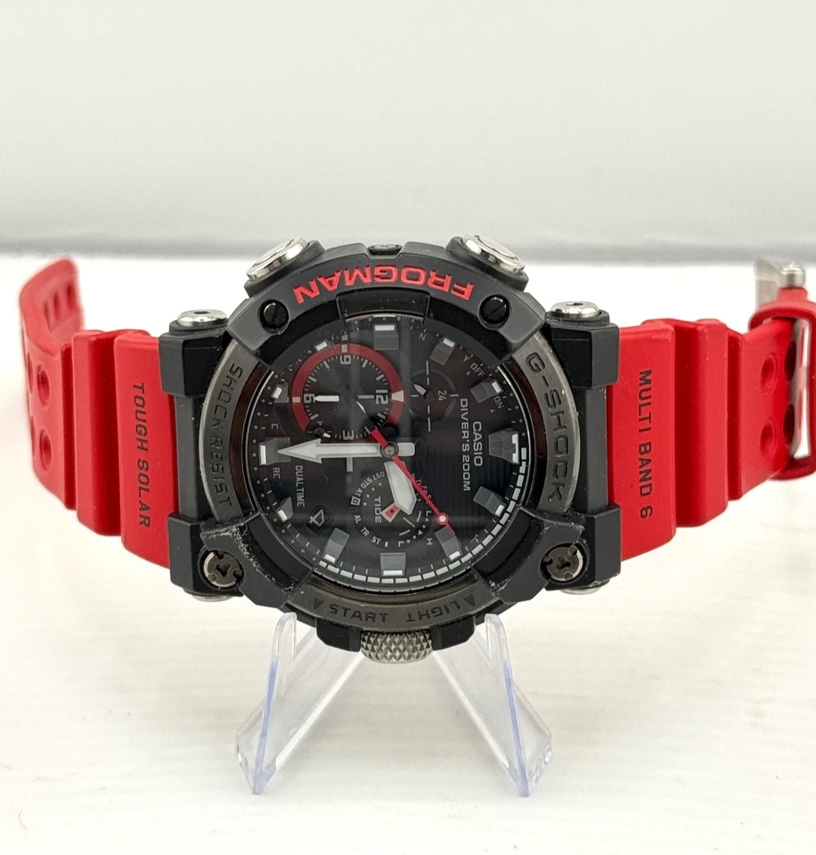 Casio G-shock Frogman GWF-A1000-1A4 Black with red band - Image 4 of 4