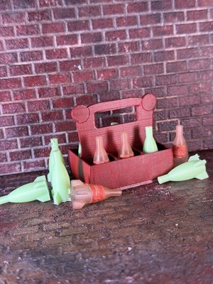Fallout Inspired Nuka Cola Rocket Bottle With 6 Pack Carrying Case (Painted)