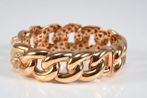 N83R08- Bracciale in oro 750 18kt nat. Diamanti oltre circa 4,41ct marca master CLD - Foto 5 di 12