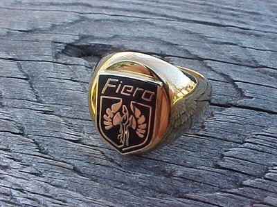 1984-1988 Pontiac Fiero Logo Gold Chrome Ring Size #12 NOS High Quality Class