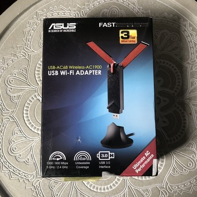 ASUS USB-AC68 Wireless-AC1900 Dual-Band USB 3.0 WLAN Adapter für PC OVP sehr guter Zustand