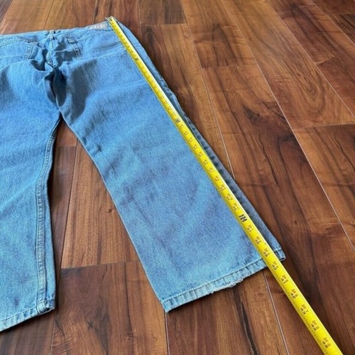 Y2K Relaxed Urban Pipeline Men 36X30 Light Wash Denim Jeans - Picture 7 of 8