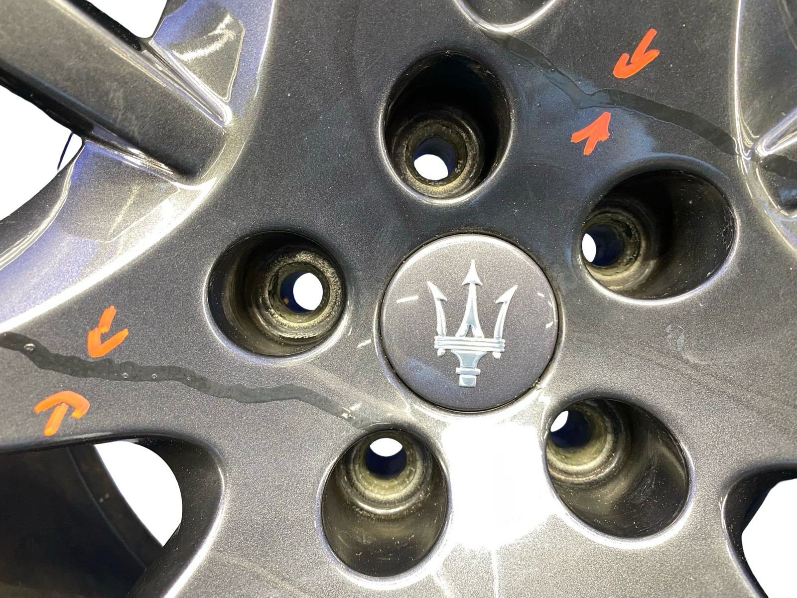 2008 - 2019 Maserati Granturismo Oem 20X10.5 Rear 8 Spoke Wheel Rim Black