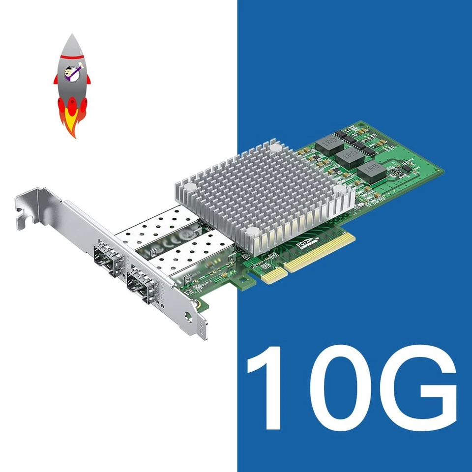 H!Fiber 10Gb SFP+ PCI-E Network Card NIC, with Broadcom BCM57810S Chip, Dual ... - Image 4 of 4