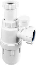 Image of McAlpine C10AV-SV 75mm Anti-Syphon Adjust Inlet Bottle Trap w/ Non-Return Valve