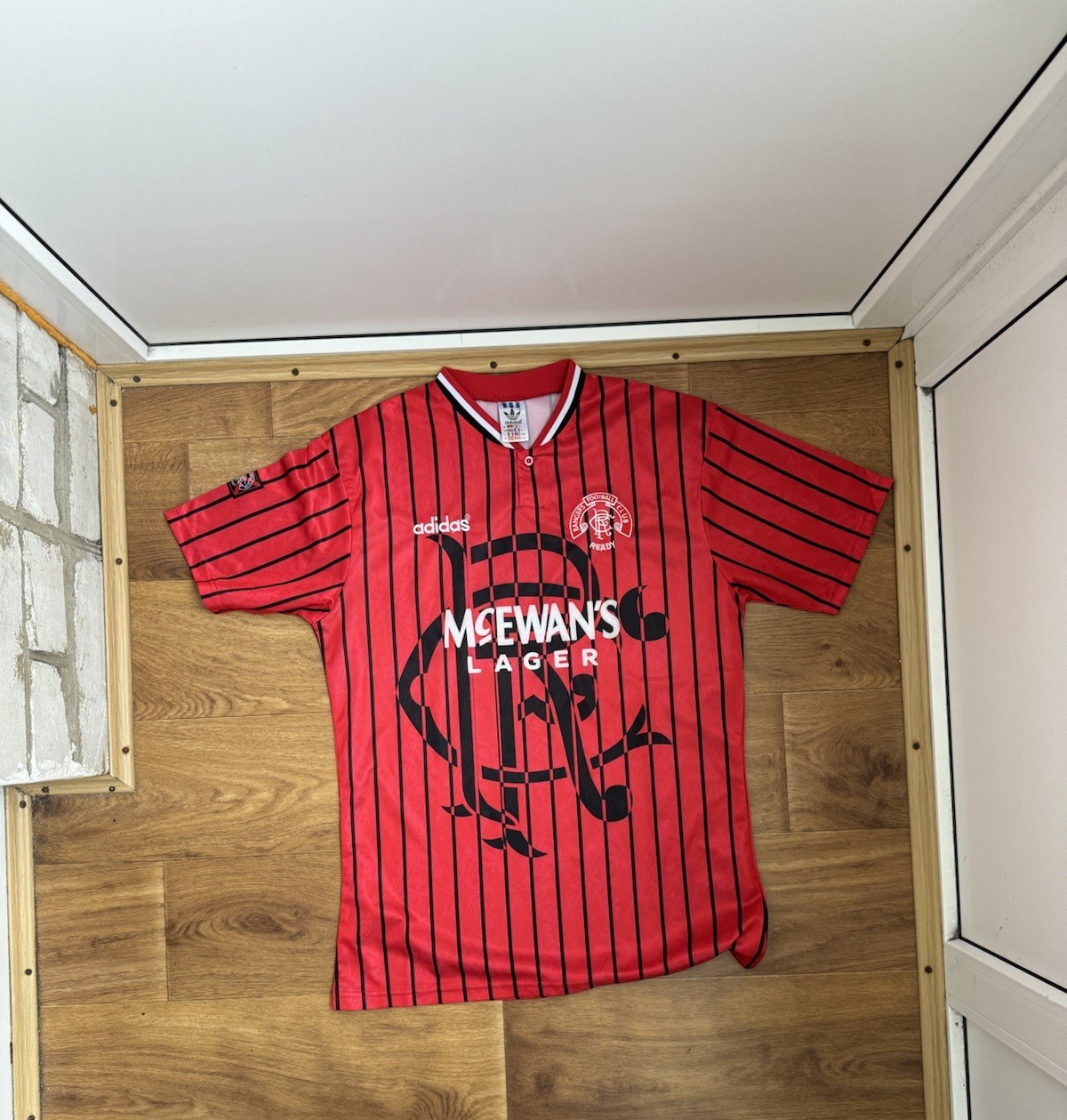 1992-1993-1994 Glasgow Rangers FC Jersey Shirt Home Mcewan's Adidas Sz M