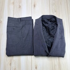 Versace Collection Men's Nailhead Gray Wool Two Piece Suit 38s W:32x33