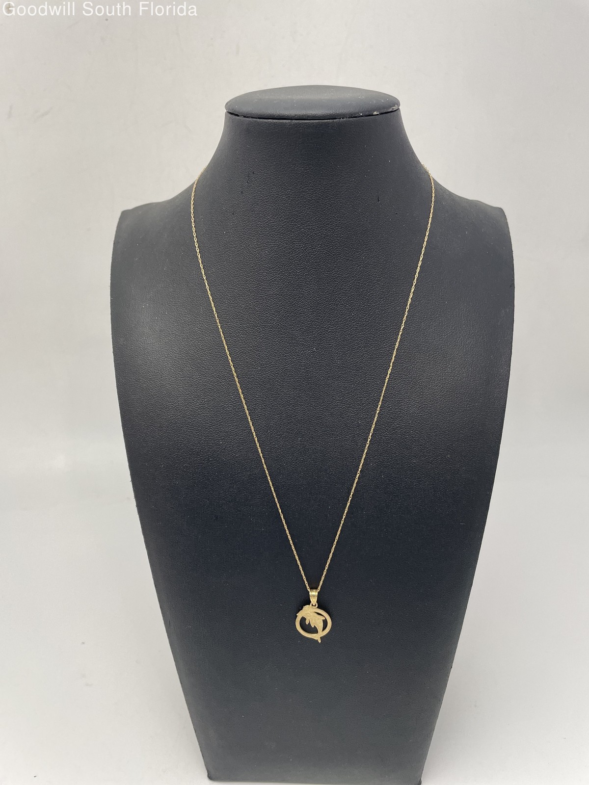Gold 14K Chain/Pendant Women's (Stamped 14K-Tested 13.80KT,14.14KT) Weight 1.3g