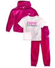 New Balance 3Pc Hoodie, T-Shirt  Jogger Pant Set