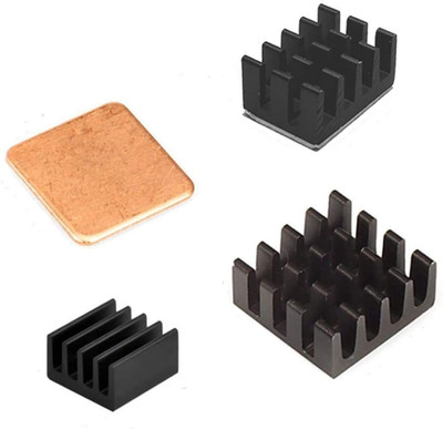 Raspberry  Kühlkörper-Set Aluminium + Kupfer + Klebeband für Raspberry  4 B, 3B+