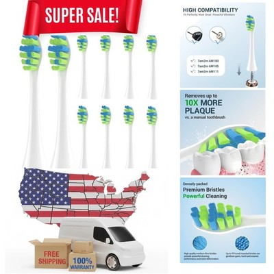 Gentle Deep Cleaning Toothbrush Heads Compatible with 7AM2M Electric Brushes