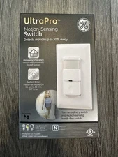 GE Motion-Sensing Switch with Automatic Shut-Off Feature White