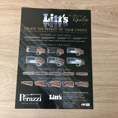 GUNS101 ZEITSCHRIFTENWERBUNG 12X9 LITT'S - DIE PERAZZI IHRER WAHL