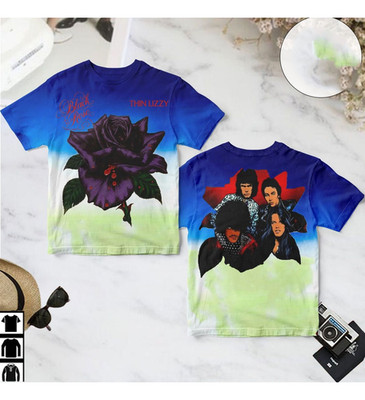 Thin Lizzy Black Rose Studio Album Cover 3D T Shirt All Size  BB638