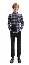 NWOT A.P.C. TREK WOOL PLAID OVERSHIRT Blue Small
