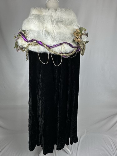 King & Queen Robe/Shawl Costume Mardi Gras Ren Fair Scepters & Crowns Hand Made - Picture 14 of 23