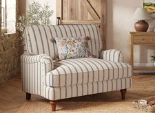 Beatrice Folkestone Stripe Snuggle Chair (blue)