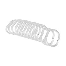 Set Of 12 Clear Shower Curtain Rings Hooks New Free Shipping