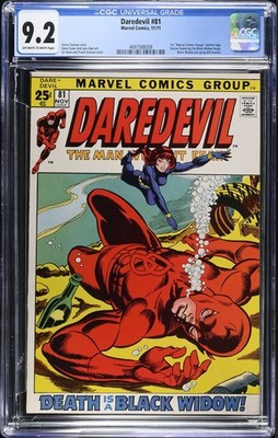 DAREDEVIL #81 CGC 9.2  NM-  Black Widow Run Begins!!  Off-White to White Pages