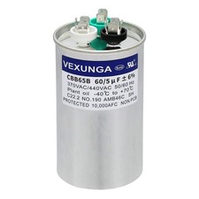 60/5 uF 60 5 MFD 370VAC or 440VAC Dual Run Start Round A/Capacitor CBB65 CBB6...