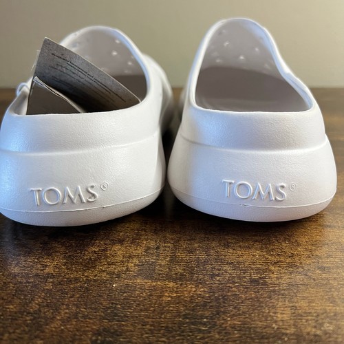 TOMS Alpargata Mallow Molded Mules 8 Womens 6 Mens White Sandals Unisex Clog New - Picture 9 of 11