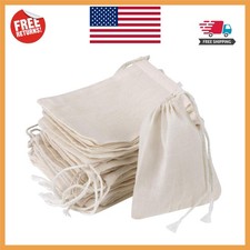 Eco-Friendly 20 Pack Muslin Bags - Durable Drawstring Bags for Coffee Herbs