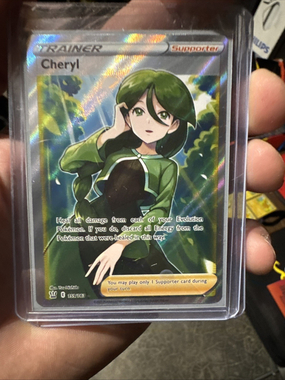 Pokémon TCG Cheryl Sword & Shield - Battle Styles 159/163 Holo Full Art