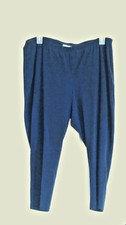 Women with Control Capri Pants 3XP Navy Blue USA Made Stretch Cotton Knit