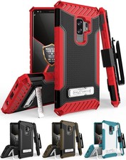 TRI-SHIELD CASE COVER STAND STRAP + BELT CLIP FOR SAMSUNG GALAXY S9 PLUS, S9+
