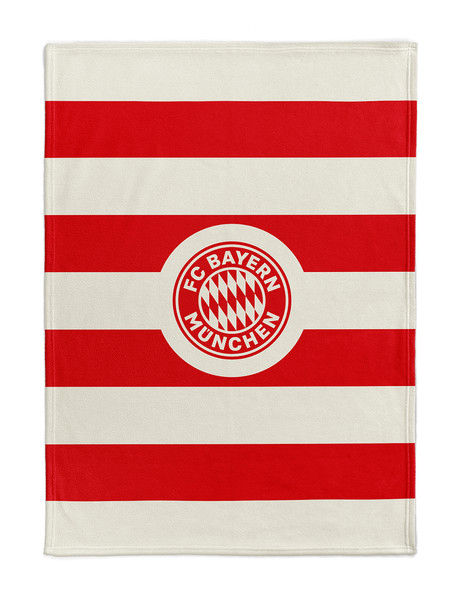 Fc Bayern MüNchen Kuschelfleecedecke Rot/Weiß 200 X 150 Cm-image