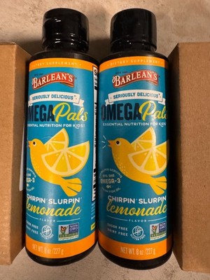 PACK of 2 Barlean's Organic Oils Kid's Omega Swirl, Omega-3 Fish Oil Supplement