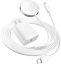 2-in-1 Magnetic Watch Charger Cable 4FT for Apple Watch