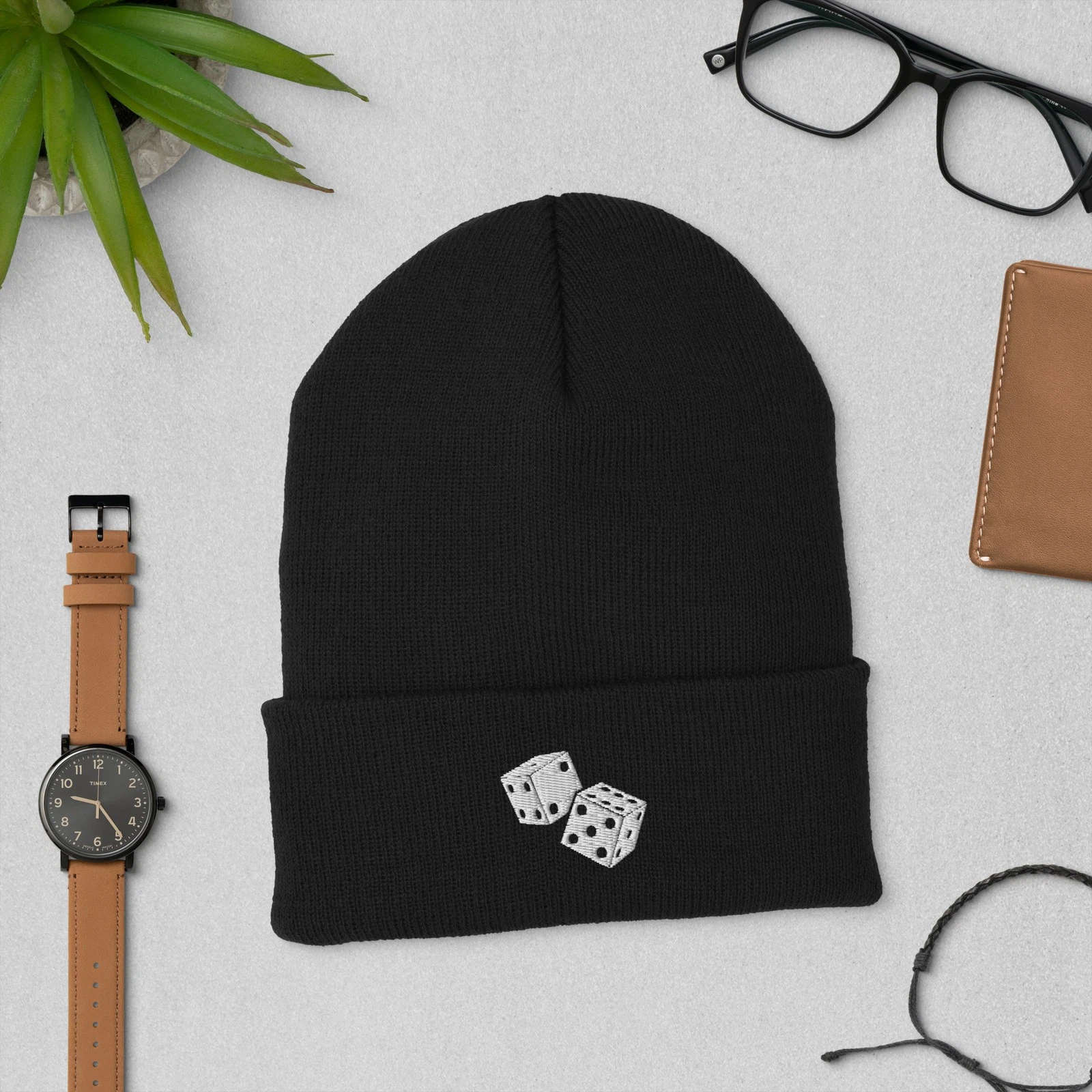 Shooting Dice Cuffed Beanie