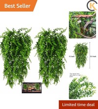 Ideal Terrarium D cor - 2 Pack of Colorful Reptile Plants with Suction Cups