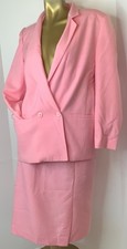Vintage Collini Skirt Blazer Suit Size 8/9 Made In Canada 1980s Rose Pink Lined