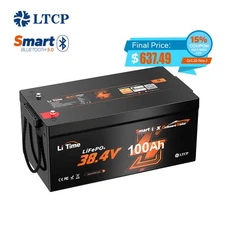 LiTime 36V 100Ah LiFePO4 Lithium Battery For Electric Outboard Motor or Trolling