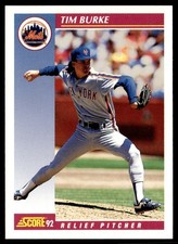 1992 Score Tim Burke New York Mets #651